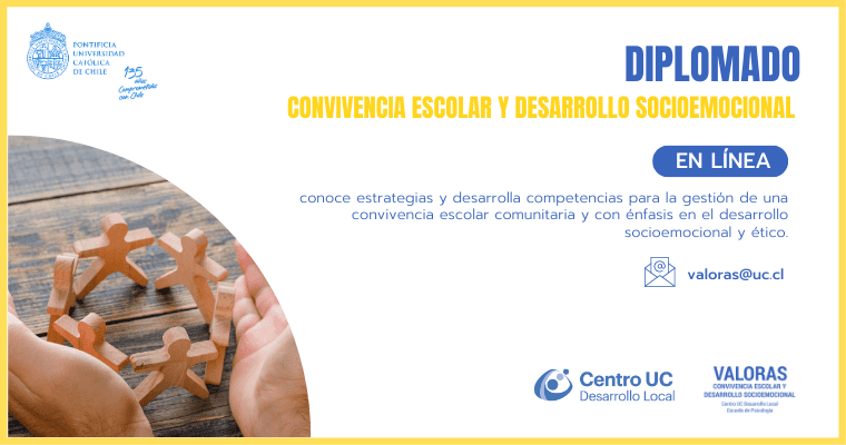 Afiche promocional Diplomado en Convivencia Escolar y Desarrollo Socioemocional